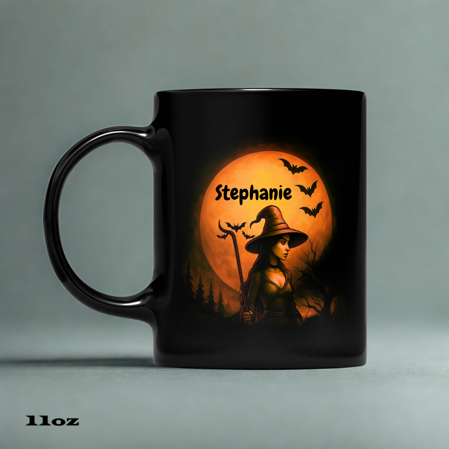 Custom Coffee Mug - Personalized Halloween Witchy Gifts For Besties, Sisters, BFF, Family, Yourself