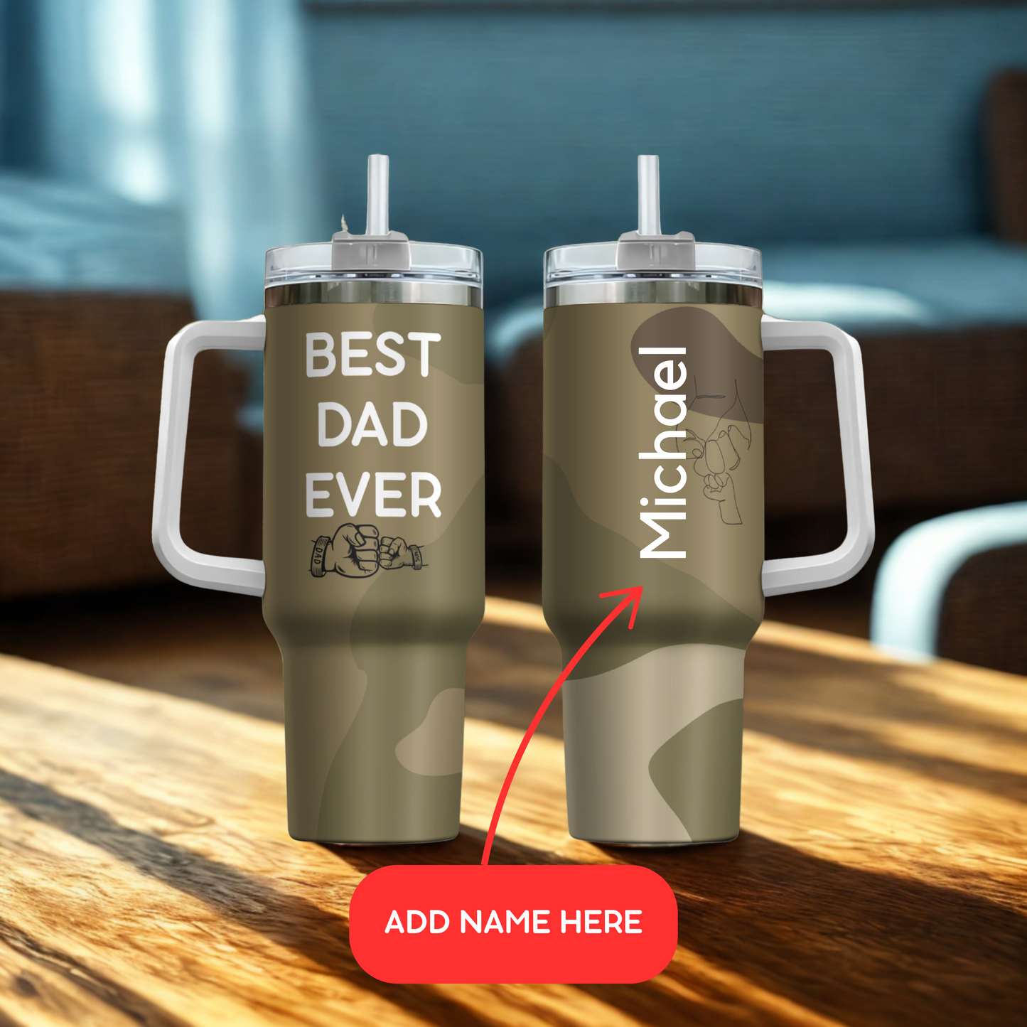 Best Dad Ever - Personalized Tumbler Cup