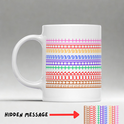 F*ck This Sh*t Mug, Hidden Message Funny Ceramic Coffee Mugs