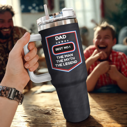 Dad - The Man, The Myth, The Legend - Personalized Tumbler Cup