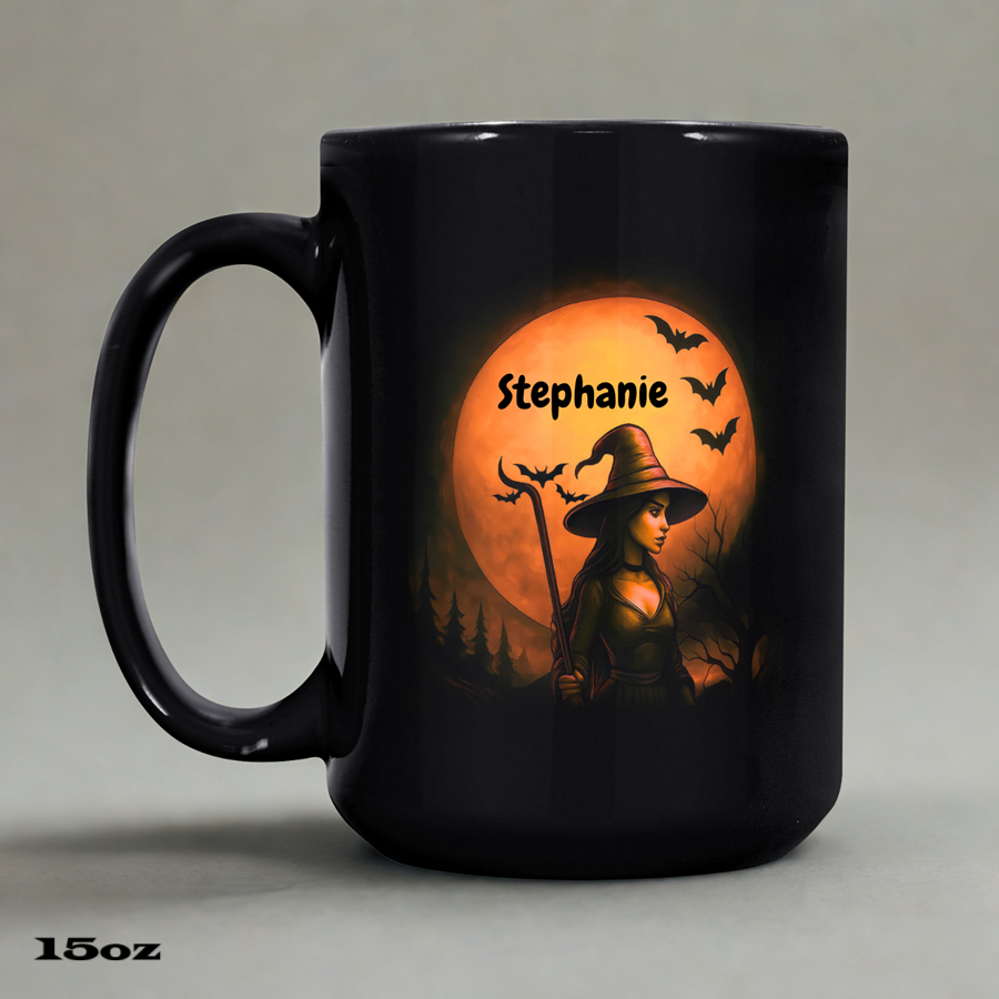 Custom Coffee Mug - Personalized Halloween Witchy Gifts For Besties, Sisters, BFF, Family, Yourself