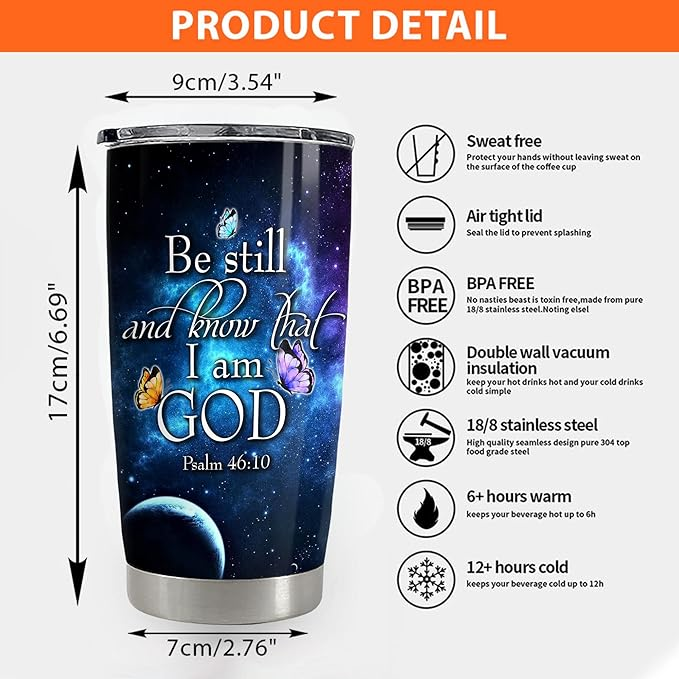 Be Still And Know That I Am God - Personalized Tumbler Cup