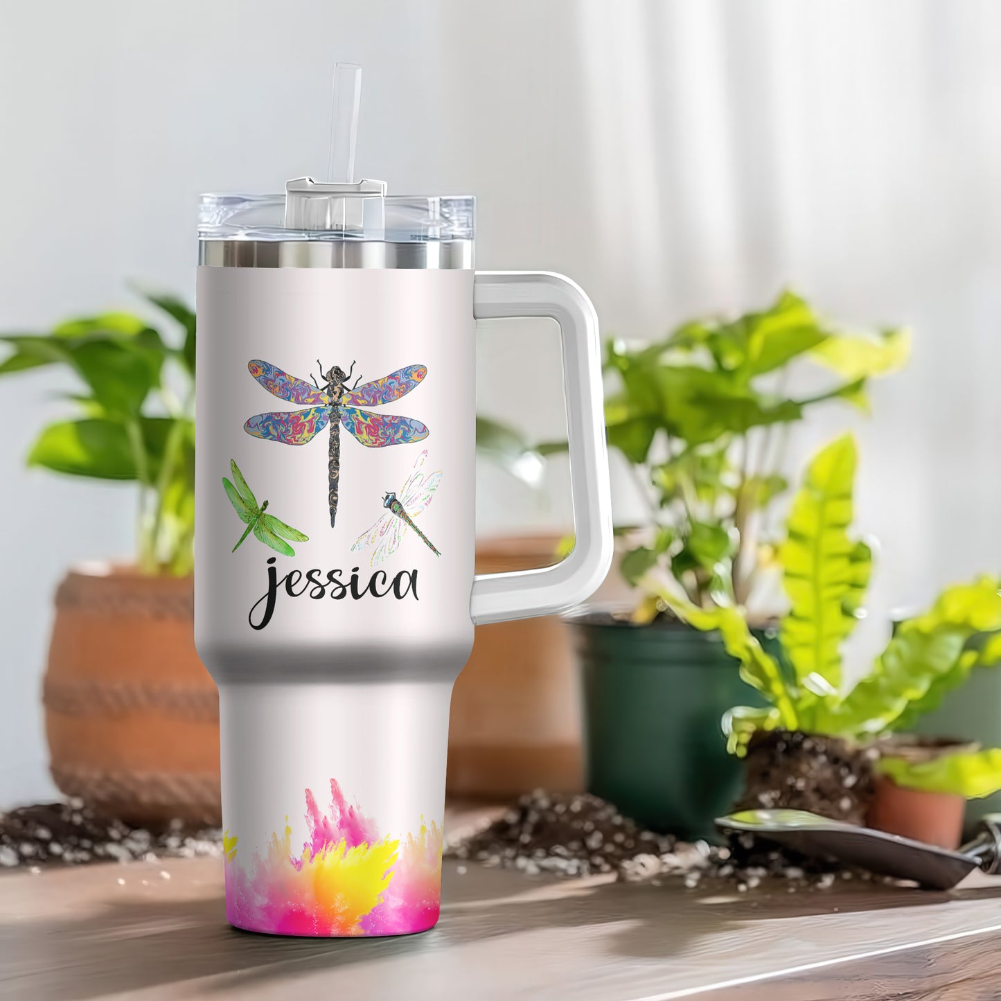 Be Still And Know That I Am God (Dragonfly) - Personalized 40oz Tumbler Cup