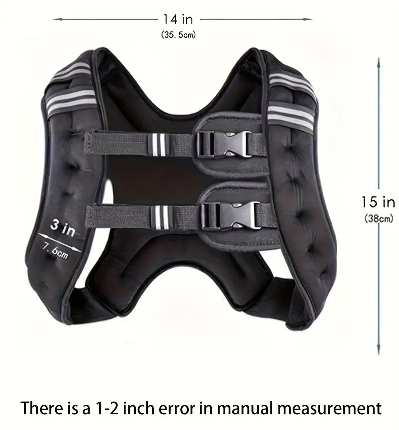 Weight Vest with Reflective Stripe for Workout, Strength Training, Running, Fitness, Muscle Building, Weight Loss, Weightlifting.