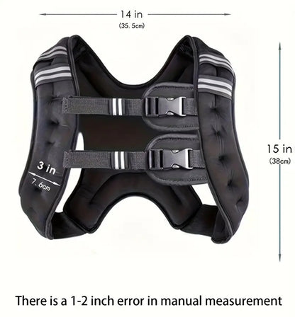 Weight Vest with Reflective Stripe for Workout, Strength Training, Running, Fitness, Muscle Building, Weight Loss, Weightlifting.